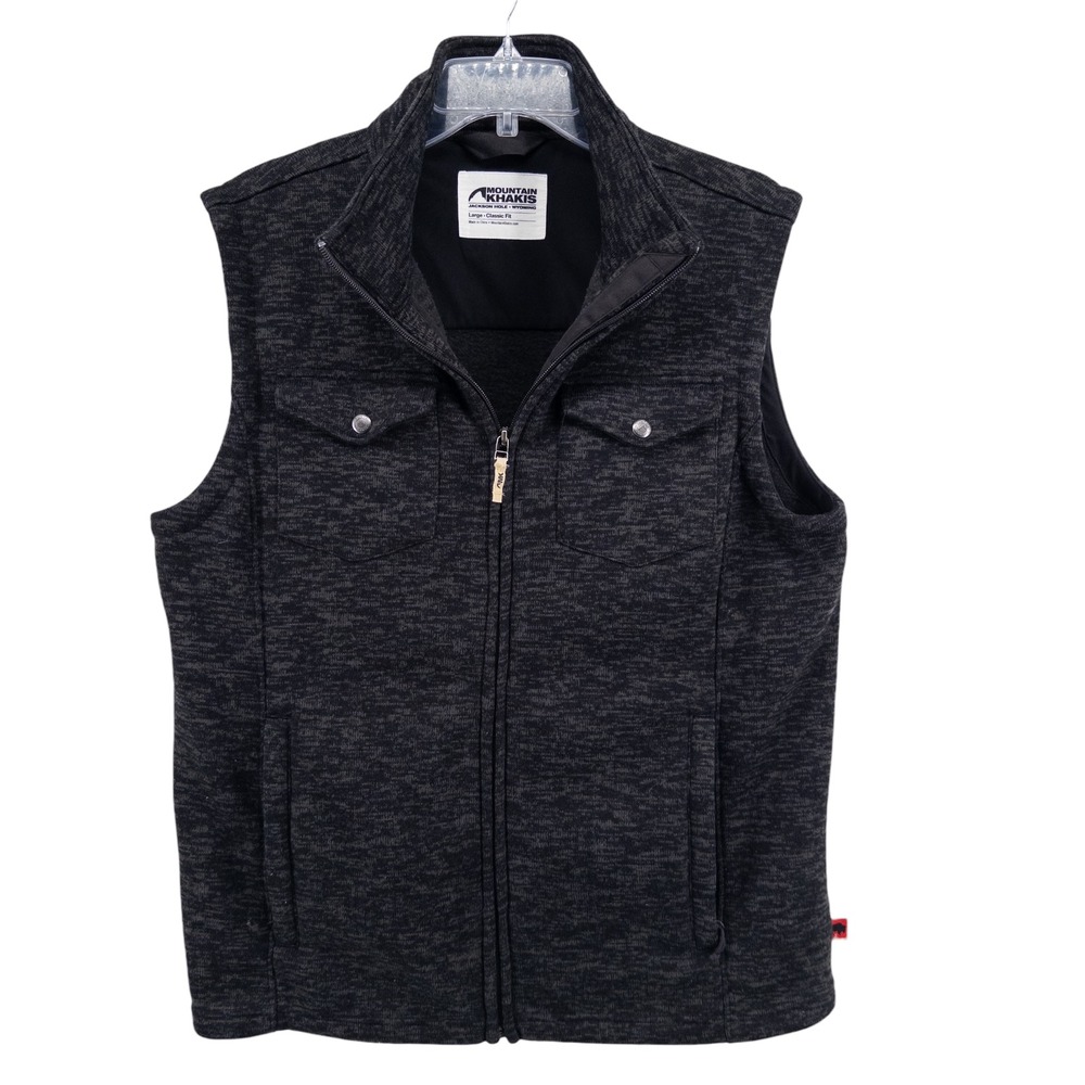 Mountain Khakis Men's L Old Faithful Classic Fit Vest Gray Work Casual‎ Outdoor